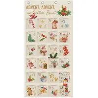 Sonstiges Calendario dell'Avvento in tessuto, calendario da parete imbottito, con 24 tasche, da appendere, decorazione, dimensioni 120x60 cm