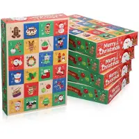 Ciieeo Confezioni regalo per l'Avvento, 5 pezzi, cartone con scomparti da riempire, decorazioni natalizie fai-da-te