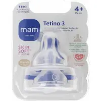 Mam SkinSoft Silicone Teat Fast Flow 4+ Months 2 Units