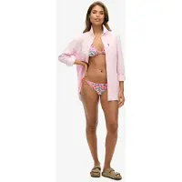 Superdry per donna. W3010404A Slip bikini rosa allacciato sui fianchi (XL), Beachwear, Polister riciclato, Sostenibile