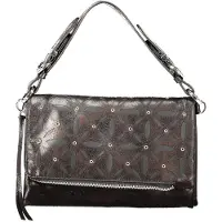 Desigual , Borsa trapuntata media, Donna, Poliammide, Nero, U