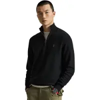 Ralph Lauren per uomo. 710B18060008 Maglione in maglia di piqué di cotone nero (L), Casual