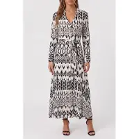 Guess Marciano GUESS Britney Ls Long Dres Geometric Monogram B Taglia: 48 | Maxi abiti Outlet | Donna