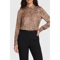 Guess Marciano GUESS New Melissa Shirt Charming Leopard All Taglia: 40 | Maglie a manica lunga Outlet | Donna