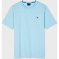 Paul Smith Mens Reg Fit Tshirt Zebra Badge Light Blue Taglia: S | Magliette basic Outlet | Uomo | Blu
