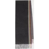 Paul Smith Men Scarf Sig Woven Edge Black Taglia: OS | Sciarpe Outlet | Uomo | Nero
