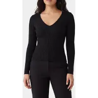 Guess Marciano GUESS Agathe Ls Vn Top Swe Jet Black A996 Taglia: L | Maglioni a maglia Outlet | Donna | Nero