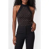 Guess Marciano GUESS Billie Monogram Hn T Small Monogram Black Taglia: XS | Maglioni a maglia Outlet | Donna | Nero