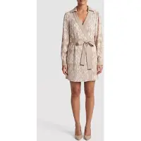 Guess Marciano GUESS Britney Wrap Ls Shor Geometric Monogram B Taglia: 40 | Abiti in T-Shirt Outlet | Donna