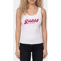 Guess Marciano GUESS Chenille Logo Tank T Pure White Taglia: S | Maglie Sportivi Outlet | Donna | Bianco