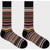 Paul Smith Men Sock Farley Stripe Black Taglia: OS | Calzini Outlet | Uomo | Nero