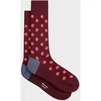Paul Smith Men Sock Bright Spot Burgundy/ Borde Taglia: OS | Calzini Outlet | Uomo | Marrone