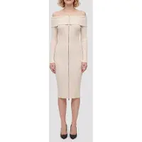 Guess Marciano GUESS Ls Kathryn Zipped Sw Cream White Vanise Taglia: M | Abiti Midi Outlet | Donna | Bianco