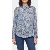 Guess Marciano GUESS New Melissa Shirt Floral Paisley Blue Taglia: 42 | Maglie a manica lunga Outlet | Donna | Blu