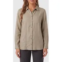 Guess Marciano GUESS Ls Gen Linen Shirt Sage Leaf Taglia: L | Maglie a manica lunga Outlet | Donna | Bianco