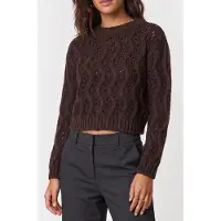 Guess Marciano GUESS Adenora Stitched Swt Chocolate Brownie Mu Taglia: L | Maglioni a maglia Outlet | Donna | Marrone