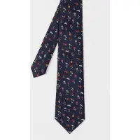 Paul Smith Men Tie Floral Rabbit Navy Taglia: 6 | Cravatte Outlet | Uomo | Blu