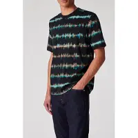 Paul Smith Mens Reg Fit Ss T Shirt Shibori Stripe Black Taglia: L | Magliette basic Outlet | Uomo | Nero