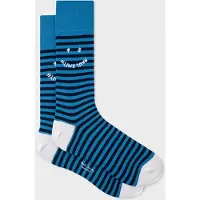 Paul Smith Men Sock Happy Stripe Turquoise Taglia: OS | Calzini Outlet | Uomo | Ciano
