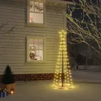Prolenta Maison Exclusive - Albero di Natale a LED, forma conica, luce bianco caldo, 108 LED, 70x180 cm