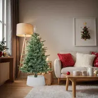 Prolenta Maison Exclusive - Copertura per albero di Natale, colore bianco, diametro 56 cm, altezza 23 cm, materiale: plastica