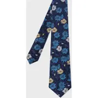 Paul Smith Men Tie Flowers Very Dark Navy Taglia: 8 | Cravatte Outlet | Uomo | Blu