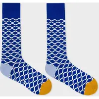 Paul Smith Men Sock Wavy Cobalt Blue Taglia: OS | Calzini Outlet | Uomo | Blu