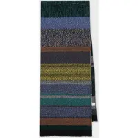 Paul Smith Men Scarf Mohair Stripe Petrol Green Taglia: OS | Sciarpe Outlet | Uomo | Verde