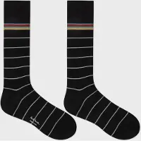 Paul Smith Men Sock Haider Pinstrp Aw24 Black Taglia: OS | Calzini Outlet | Uomo | Nero