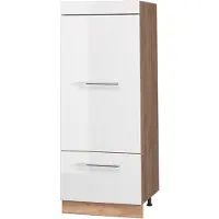 Vicco Dispensa da cucina Fame-Line Bianco lucido/Rovere dorato 60 cm, Model 62665