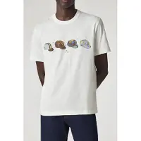 Paul Smith Mens Ss Tshirt Cycling Caps Off White Taglia: XXL | Magliette basic Outlet | Uomo | Bianco