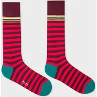 Paul Smith Men Sock Two Stripe Red Taglia: OS | Calzini Outlet | Uomo | Rosso