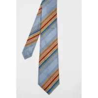 Paul Smith Men Tie Stripe Blue Taglia: 8 | Cravatte Outlet | Uomo | Blu