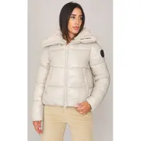 Save the Duck Piumino corto con ecopelliccia moma, colore beige