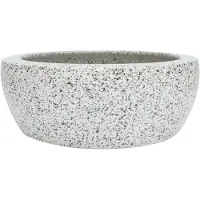 vidaXL Lavabo da appoggio grigio rotondo Ø41x14 cm in Vetroceramica