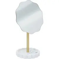 5five Simply Smart Specchio da trucco MARBY a forma di fiore, con vano porta gioielli, diametro 12,2 cm