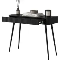 Dmora Katerara - Toeletta, 100x38x78h cm Nero, un Cassetto