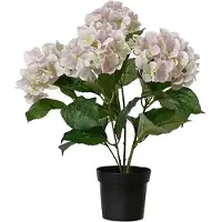 Everlands Pianta Artificiale Hydrangea Light Pink