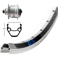 Winora Ruota Anteriore Exal Zx 19 Dynamo Shimano Dh3d72 Cl Disc