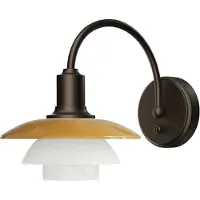 Louis Poulsen , applique PH 2/2, profondità 32 cm, ambra/bianco