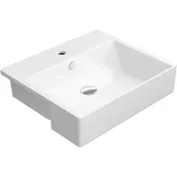 GSI Kube X - Lavabo semincasso 550x470 mm, ExtraGlaze, bianco 9434111