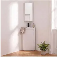 MOB-IN Mobile lavabo angolare SORRENTO su gambe con rubinetto e mobiletto