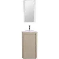 MOB-IN Mobile lavabo angolare SORRENTO su gambe con rubinetto e mobiletto