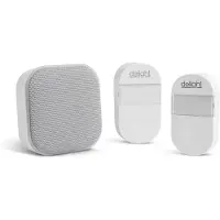 HomeShopXL GLOBIZ 2 v 1, campanello wireless e luce notturna - Modello Kinetic - 2 unità esterne - Bianco