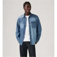 Levi's per uomo. 008CT-0000 Camicia western front yoke relaxed blu medio (S), Casual, Cotone, Manica lunga