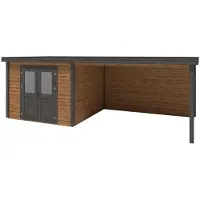 ALTANKA Casetta da giardino in legno Aura 7.06x3.09 m - 21.81 m2 - 28 mm - impregnata