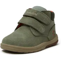 Timberland unisex per bambino. TB0A6ED6EBM1 Stivaletti in pelle Toddle Tracks verde (080M = 25), Basso, Crosta, Velcro, Casual, moda per bam