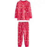 Next Pigiama 'Familien' rosso / bianco