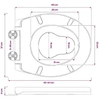 vidaXL Sedile per WC bianco 47 x 37 x 4 cm in resina termoplastica