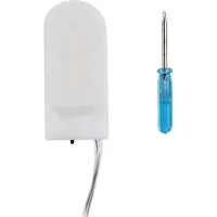 Lights4fun , set di 6 catene di micro luci LED, 20 luci per catena, colore perla, filo argentato, alimentazione a batteria, vano batteria piccolo, forma flessibile